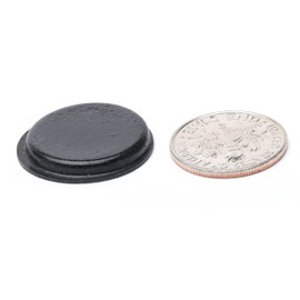 18 Pack Rok Hardware 13/16" (21mm) Diameter in 1/8" (3mm) Height of Round Black Self-Adhesive Anti-Slip Rubber Bumpers for Glass Table Top, Furniture, Electronics, Laptop, Mirrors, etc - R0004BLK