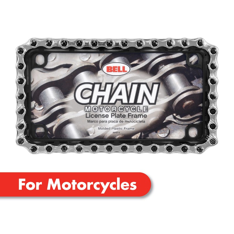 Bell Automotive 22-1-46497-8 Universal Motorcycle Chain License Plate Frame