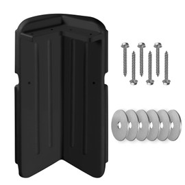 JYINCPED Dock Corner Bumpers Marine, Corner Dock Bumper Fender Safeguard Boat, Inflatable Protection,Marine-Grade Soft Vinyl, Stainless Steel Mounting Hardware Included, 8" x 16"-Black