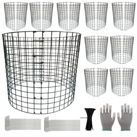 Plant Protectors from Animals for Garden – Plant Cage 10 pcs Flexible, Durable Easy Installation Customizable Fence to Protect from Rabbits, Squirrels & Other Animals