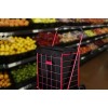 Folding Grocery Basket Cart Shopping, Wheel Large Utility Laundry18"X15"