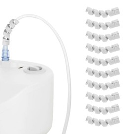 10 Pack Oxygen Tube Support Crimp Straightener for Portable Oxygen Concentrator, Oxygen Tubing Support for Oxygen Tank Oxygen Hose Nasal Cannula Oxygen Accessories (Gray)