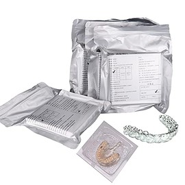 Retenedor de férula de ortodoncia de laboratorio dental de 5 x 5 pulgadas para formar al vacío, suave y duro, material termoformado de 1.0/1.5/2.0 mm (película suave 1.0 20 piezas)