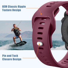 Negatta Compatible with Garmin Forerunner 245 Band Forerunner 55 Band/Venu Sq Watch Band/Vivoactive 3 5 Watch Bands, 20mm Quick Release Sport Silicone Strap for Garmin Watch Band