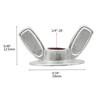 Xadnitu 50 Pieces 1/4''-20 Washered Wing Nut, Zinc Plated Hurricane