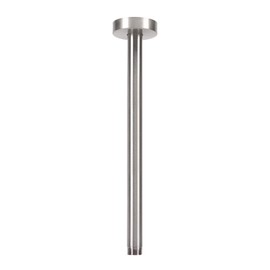 HarJue Ceiling Mounted Shower Arm, Rain Extension Arm with Flange and Teflon Tape, Stainless Steel Mount Extender for Fixed Head (12 Inch, Brushed Nickel)