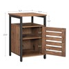 TINKLE WELL Nightstand, Industrial End Side Table with Open Shelf,