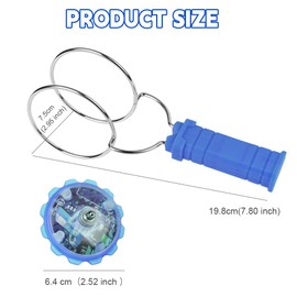 ABOHU Hand-cranked Inertial Spinning Top, 4Pcs Magnetic Spinning Toy, Magic Rail Twirler Flashing Magnetic Gyro Wheel with Rotating Lighting Stress Relief Educational Decompression Toy for Adults Kids