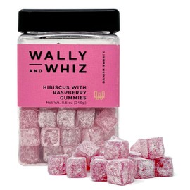 Wally & Whiz Danish Gummy Candy Hibiscus with Raspberry Vegan Gummy Candy, Gluten-Free Gummies 8.5 Ounce