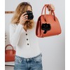 HUIJUFU Cute Cat Plush Purse Keyring Women's Birthday Gift
