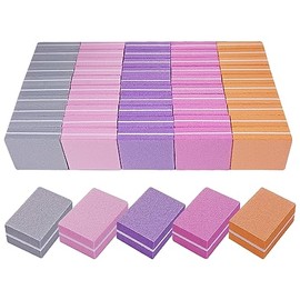 Bloques de pulidor de uñas (paquete de 50), mini bloque de pulidor de uñas para uñas acrílicas y uñas naturales, bloques de pulido a granel de 100/180