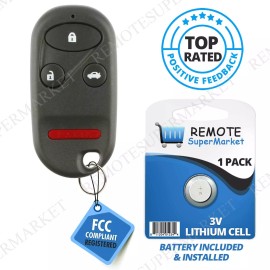 RemoteSuperMarket Replacement for Acura 1999-2003 TL Honda 1998-2002 Accord Remote Car Key Fob