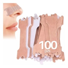 100PZS Tiras Nasales Antironquido Descanso Mejora Respiración