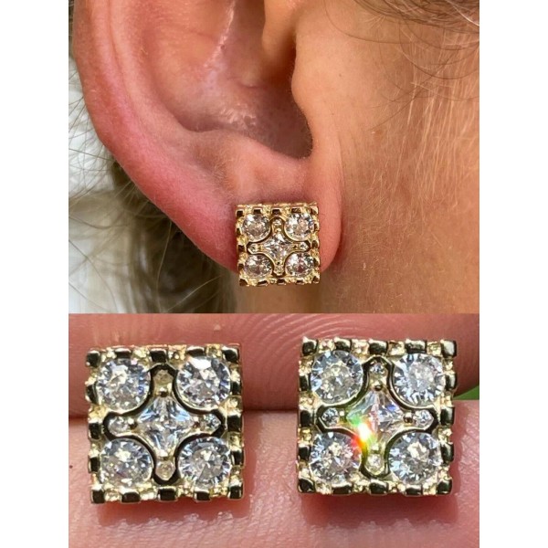 Harlembling 14K Gold Plated & Real 925 Silver Iced Large