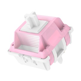 DUROCK White Lotus Switch, High Precision Light Tactile Switches 56g Long Spring Pre-Lubed RGB Tactile Keyboard Switches (DUROCK White Lotus, 90pcs)