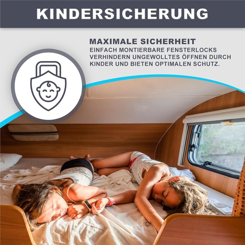 3D-Druck Camper Window Locks in Black/Burglary Protection/Latch for Dometic Seitz