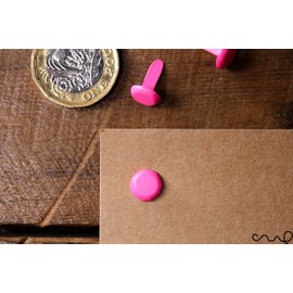 redchocol8® 100 x Fluorescent Pink Paper Fastener Split Pins Binding Office Craft 13mm Long