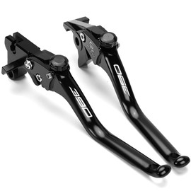 ZYAKOMO CNC Motorcycle Clutch Brake Lever Compatible with 2023 390 Adventure DUK 390 RC390 2013-2023 Handle Brake Levers Brake Clutch Levers (Black, 390)