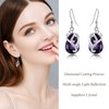 AENEAS Amethyst Earrings for Women Sterling Silver February Purple Earrings