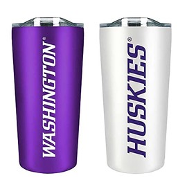 The Fanatic Group Washington Huskies Double Walled Soft Touch Tumbler Set, Design 1 - Purple & White