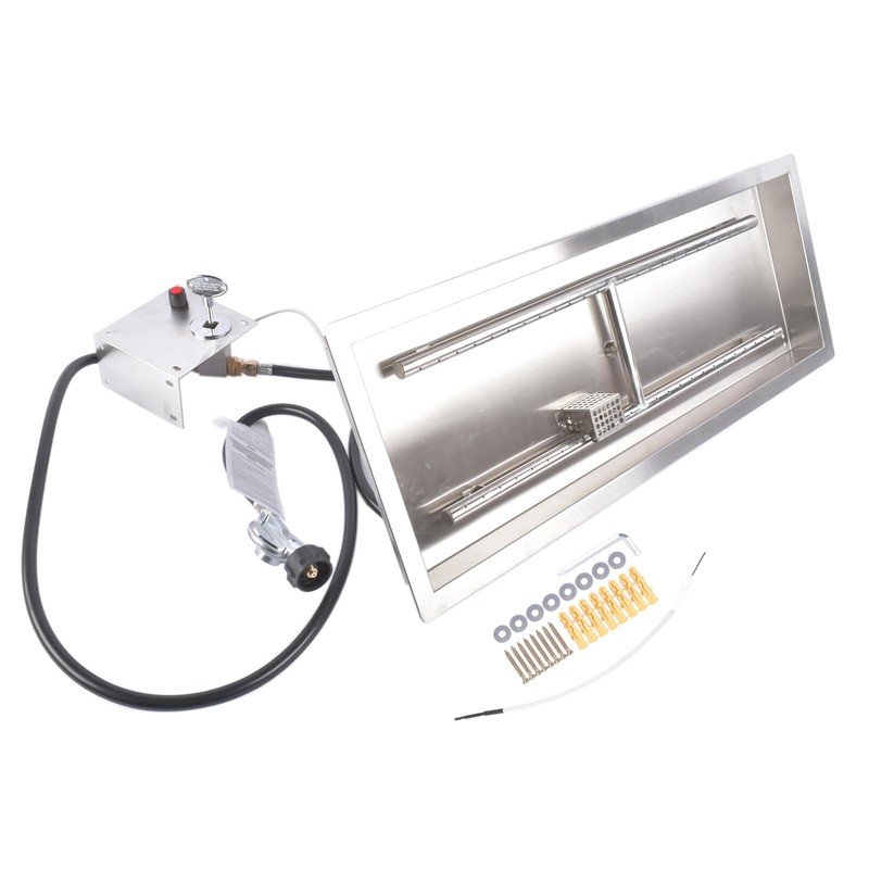 Mixizap 30 x 10 Inch Stainless Steel Propane Gas Rectangular
