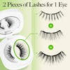 LASHVIEW Magnetic Eyelashes Natural Look, Reusable Soft Magnetic Lashes Kit