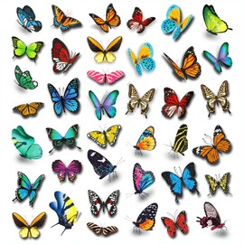 78 Pcs Butterflys Temporary Tattoos for Girls- 12 Sheet Glitter styles body Face makeup Fake Tattoo Stickers,Holiday Party Favors Supplies Accessories,Birthday Party Gifts Underwater Arts and Crafts