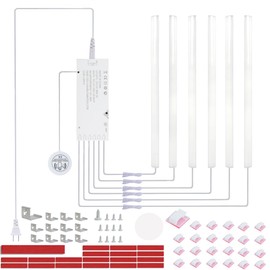 12" V-Shape Diffused LED Light Bars Kit,Aluminum Channel Lights with Touch Sensor for Under Cabinet,Gun Safe,Closet,Under Counter,Book Shelf,Display Showcase,3000K Warm White,6 Pack