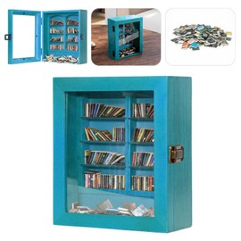 Anxiety Bookshelf for Shake Away Your Anxiety, Small Bookshelf Mini Books, Miniature Book Display Shelf with 200Pcs Mini Books, Funny Gifts for Book Lovers, Home Room Living Decor (Light Green)