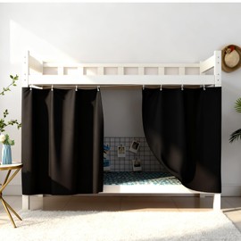 ziyue 2 Pcs Blackout Bunk Bed Curtains 78.7 * 59" Dorm Privacy Curtain