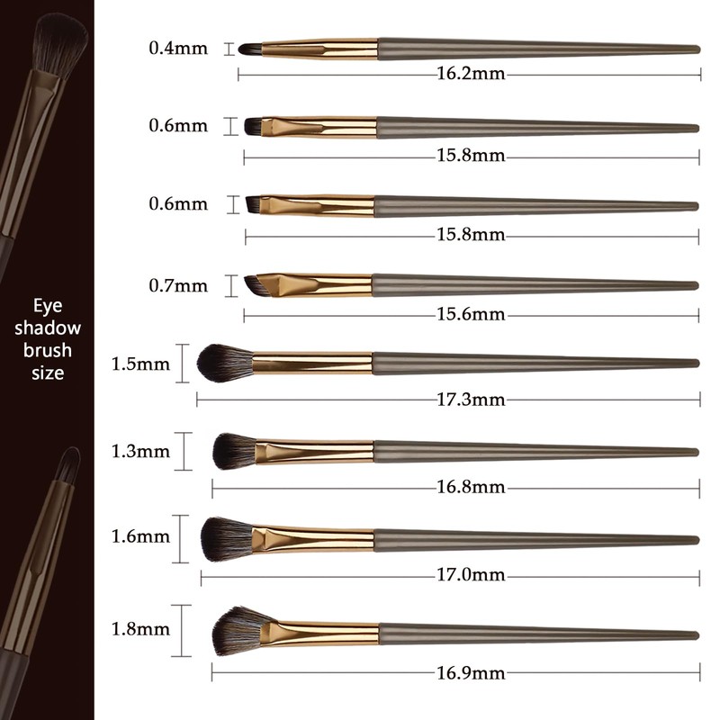 8PCS Eyeshadow Brush Set, 8 Different Eyeshadow Brush Heads, Soft