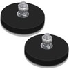 2Pcs Rubber Coated Magnets with M6 Threaded Studs and Nuts,