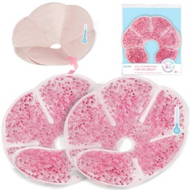 ICEHOF Cooling Pads Breast Breastfeeding [2x] with Storage Bag - Soft Fabric Back - Cooling Pad Breast Compresses Nursing Accessories or After Breast Surgery
