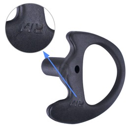 KEYBLU Universal Replacement Soft Silicone Open Ear Insert Earmould for Two Way Radio Earmold Coil Tube Audio Kits UV-5R UV-B6 BF-888S UV-B5 (Black, 5 Pair Medium)