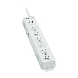 Tripp Lite Eaton Medical Hospital Power Strip with 2 USB Charging Ports, 6 Outlets + 6ft Cord, UL 1363 Certified Power Strip, Wall & Under-Desk Mount, Lifetime Manufacturer's Warranty (PS-606-HGUSB)