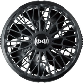 XEBEC FA01012 K90 888 Air Conditioned Clothes, 14.4 V Dedicated One-Touch Fan (2 Pieces) for Spring and Summer, Black