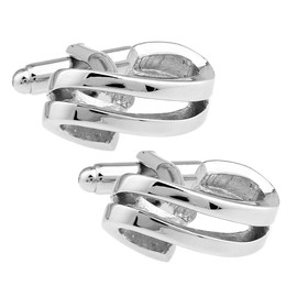 Double Curve Line Cufflinks [kahusubotan・kahurinkusu] n01765