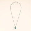 COAI Stainless Steel Box Chain Malachite Necklace for Men 20"