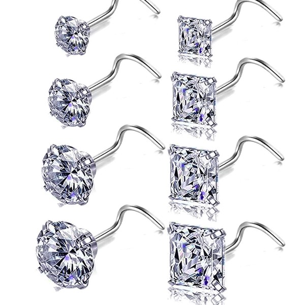 Carperton Nose Rings Studs L Nose Studs Screw Nose Rings