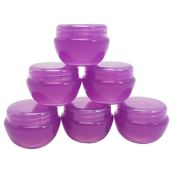 Beauticom 10G/10ML LIGHT PURPLE Frosted Container Jars with Inner Liner