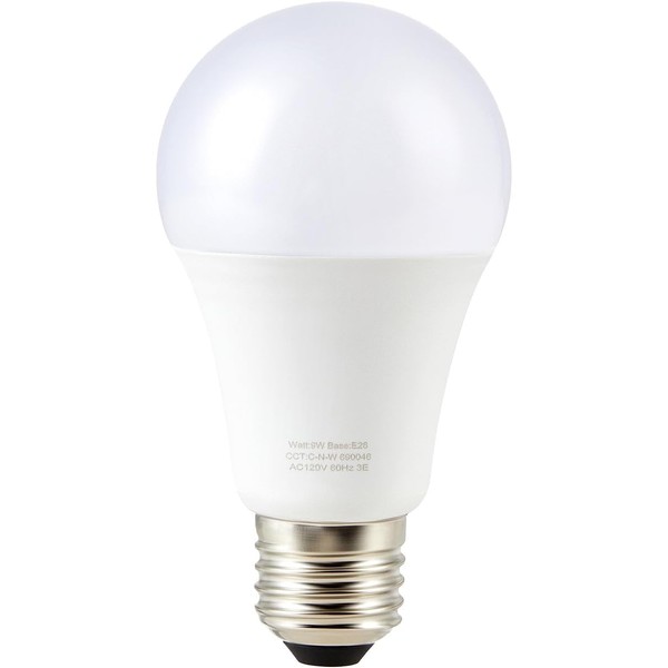 PreeOtti A60 LED Bulb, 9 W, 3000 K/5000 K/4000 K,