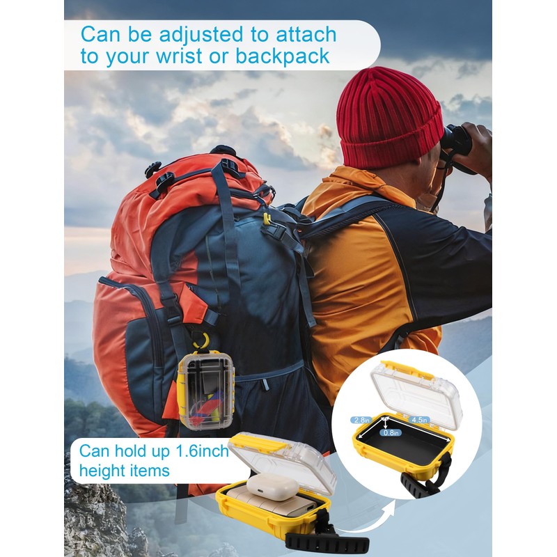 Beoccudo Waterproof Box Small Dry Box Mini Waterproof Container Watertight