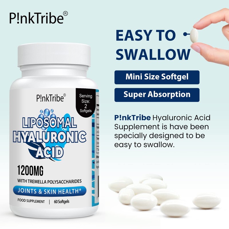Liposomal Hyaluronic Acid Supplements - 1200mg Per Serving, High-Potency Bioavailable