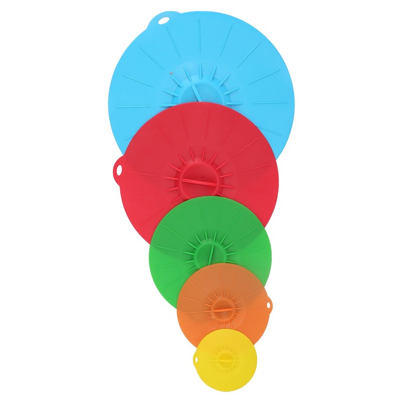 5Pcs/Set Multifunctional Bowl Lid Food Grade Silicone Vacuum Sealing Cover