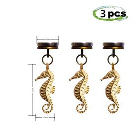 3PCS Alloy Seahorse Hinge Heads Decorative Topper Set, Marine Animal Door Hinge Hanging Chain Decoration Door Hinge Heads Decorative Topper Cute Magnetic Hinge Heads Figurines