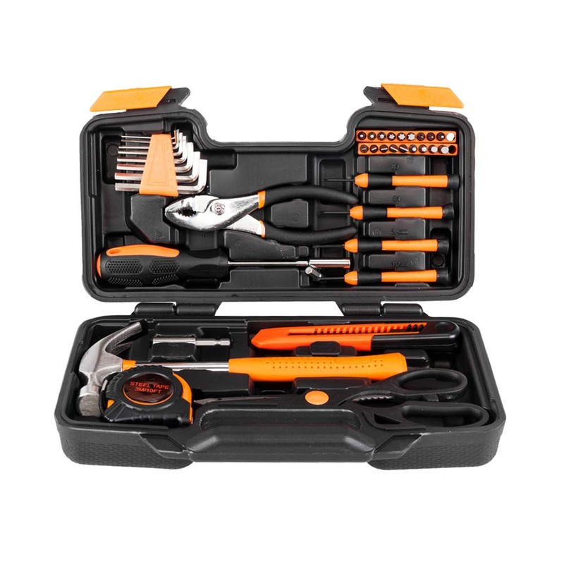 ADrivWell 39-Piece Orange Tool Set General Household Hand Tool Kit