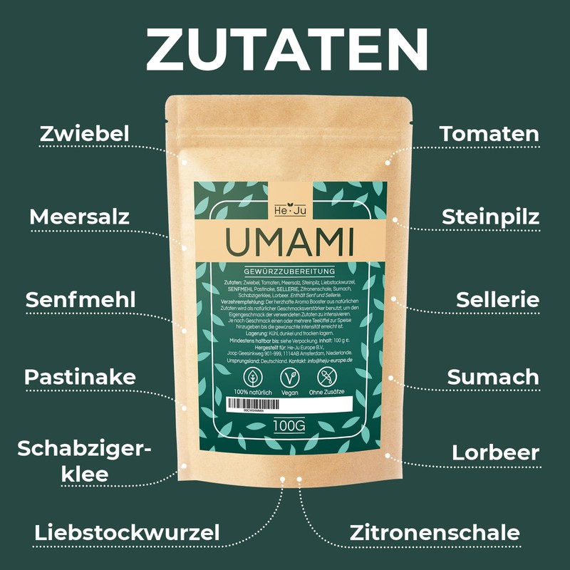 He-Ju Umami Spice Mix, 200 g, Umami Spice Vegan, No