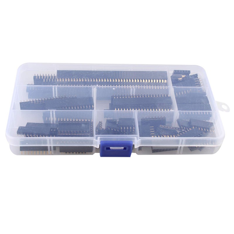 HALJIA 120 x 2.54mm Straight Single Row Stackable Female Header