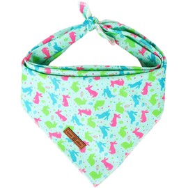 lionet paws Easter Bunny Egg Dog Bandana for Small Medium Large Dogs, Cat Dog Kerchief Dog Triangle Bibs Scarf for Girl Boy Gift