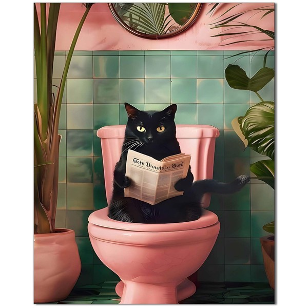Qiukoo Paint by Numbers Adults - Funny Cat Motif on